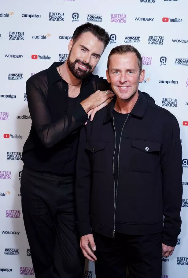 Rylan (left) and Scott Mills during the British Podcast Awards